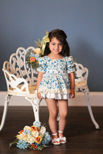 Load image into Gallery viewer, Blue Belle Skirted Romper
