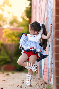 Sweet Land of Liberty Skirted Romper