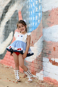 Sweet Land of Liberty Skirted Romper