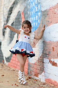 Sweet Land of Liberty Skirted Romper