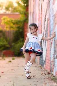 Sweet Land of Liberty Skirted Romper