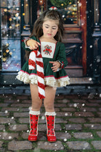 Load image into Gallery viewer, Candy Cane Lane Skirted Romper

