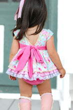 Load image into Gallery viewer, Pink Petals Skirted Romper
