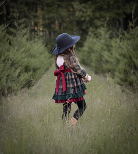 Plaid & Pine Skirted Romper