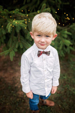 Load image into Gallery viewer, Boys Country Christmas Plaid Bow Tie
