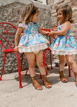Load image into Gallery viewer, Rose Chambray Skirted Romper
